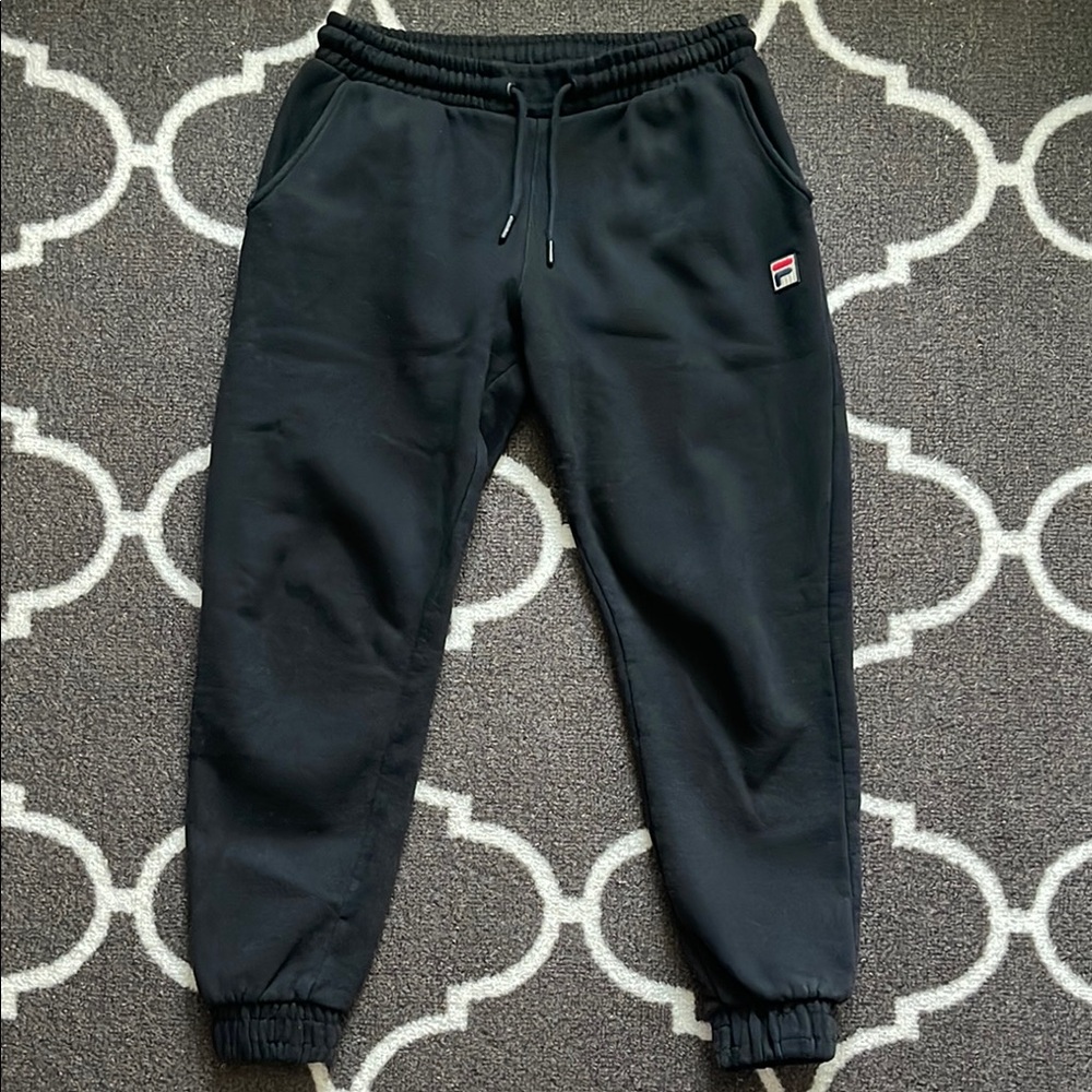 Black Fila Jogger Sweatpants